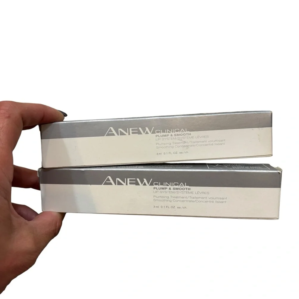 Two Brand New‎ in Box Avon Anew Clinical Plump & Smooth Lip System 0.1 Fl Oz
